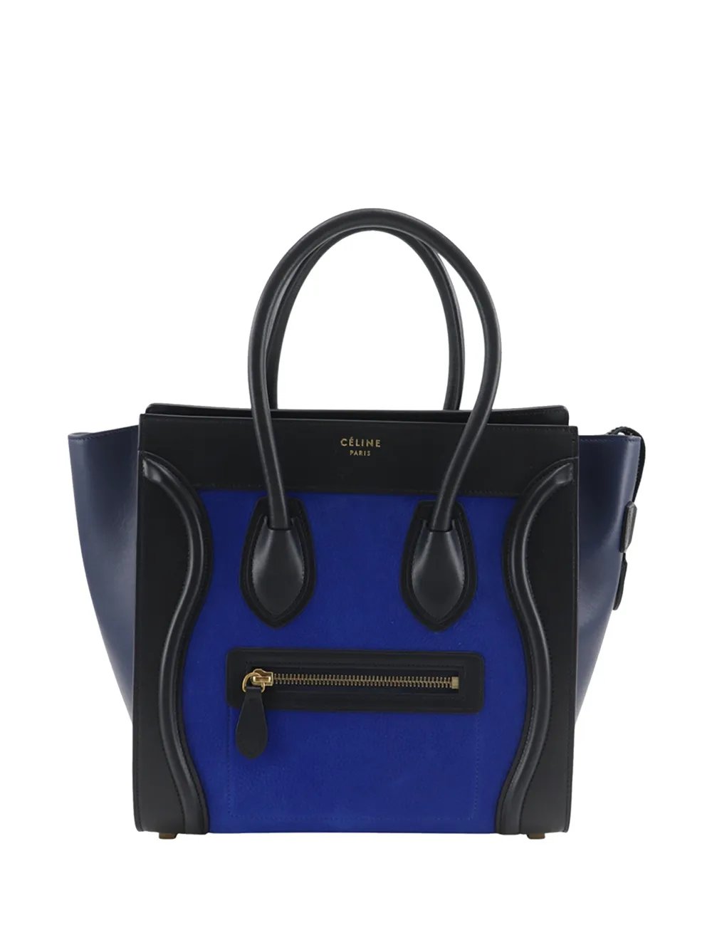 2012-2018 Micro Tricolor Nubuck and Calfskin Luggage tote bag