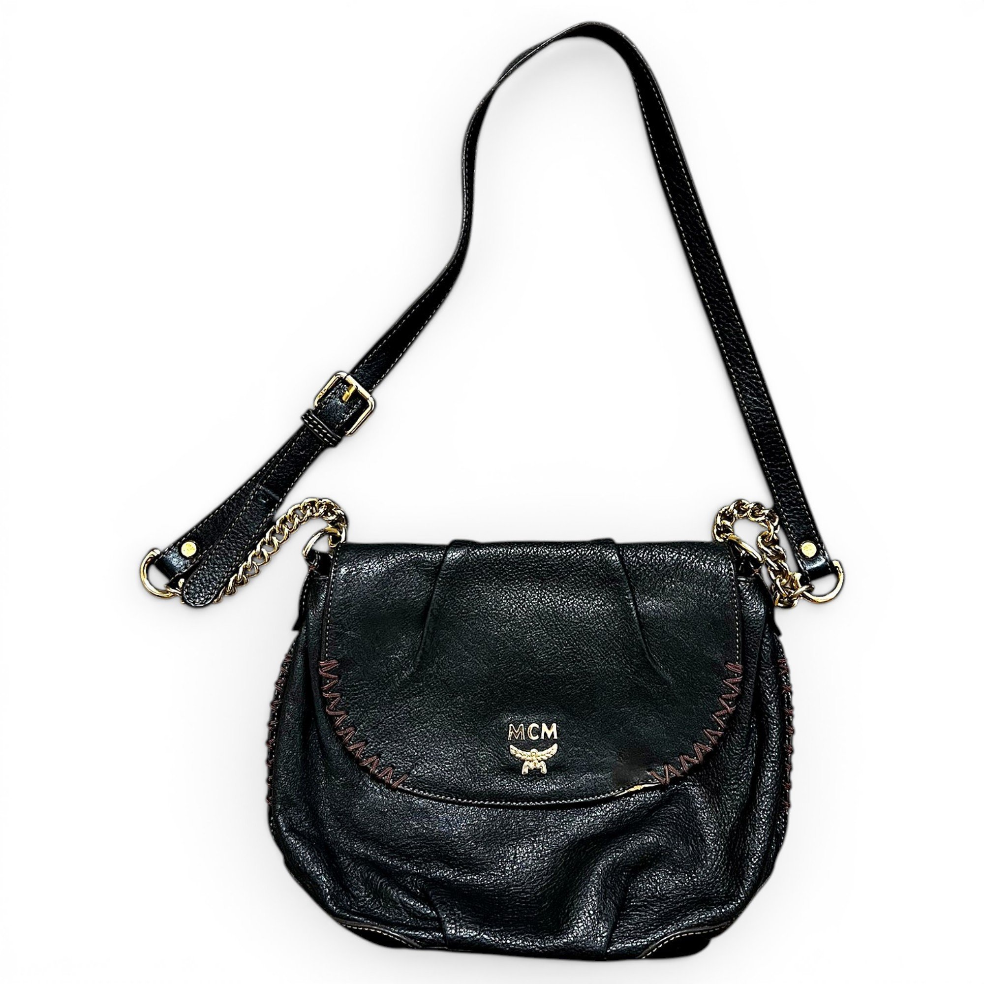 Leather clutch bag