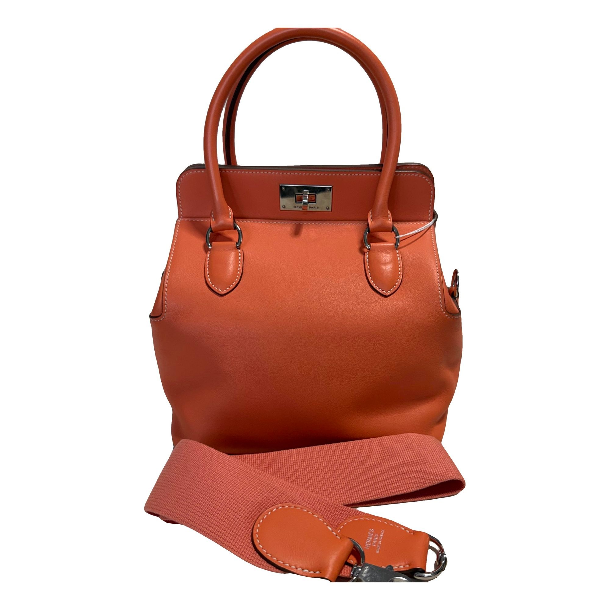 Toolbox leather handbag