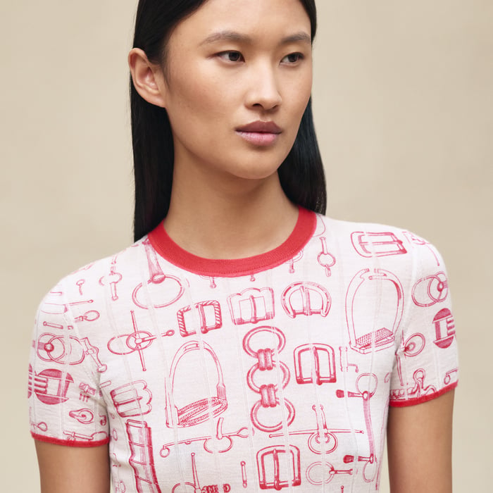 Blanc Naturel "Cahier Du Colporteur" Short-sleeve Sweater