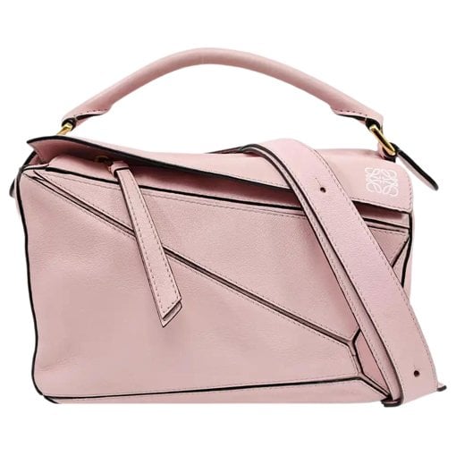 Puzzle leather handbag