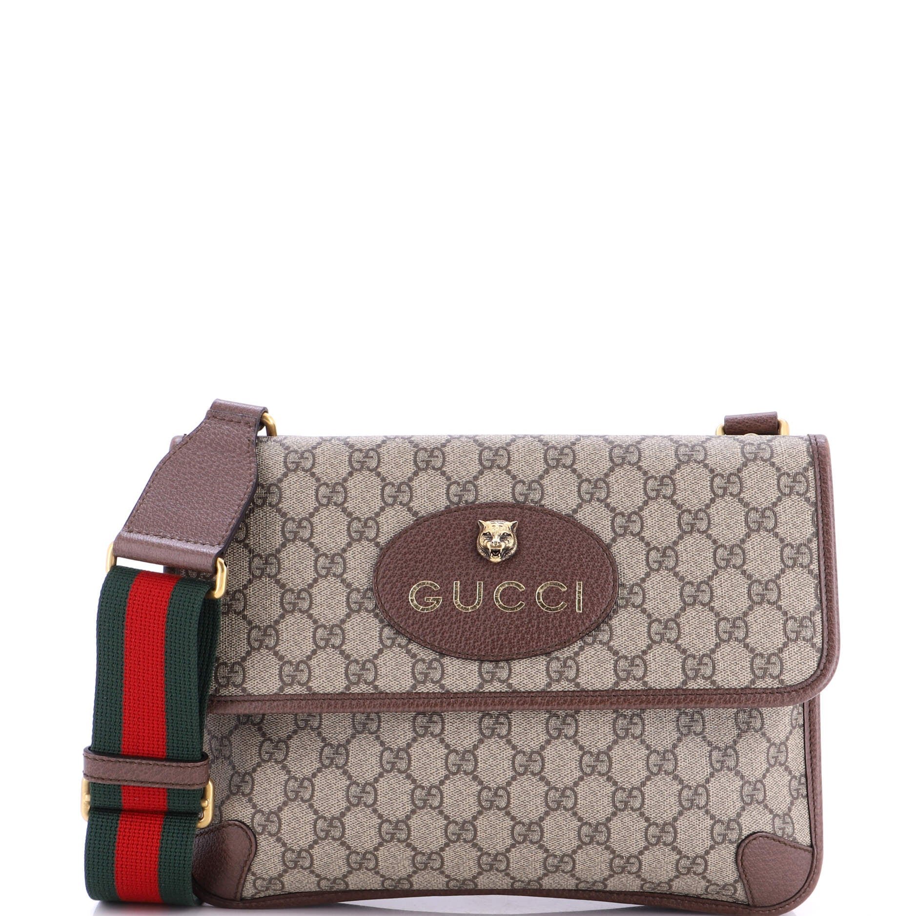 Neo Vintage Flap Messenger GG Coated Canvas Medium
