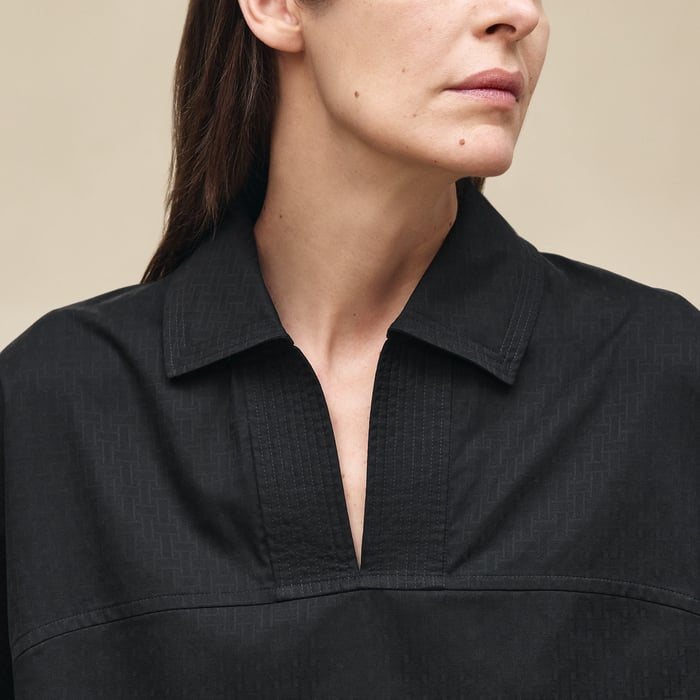 Noir Quilted Blouse