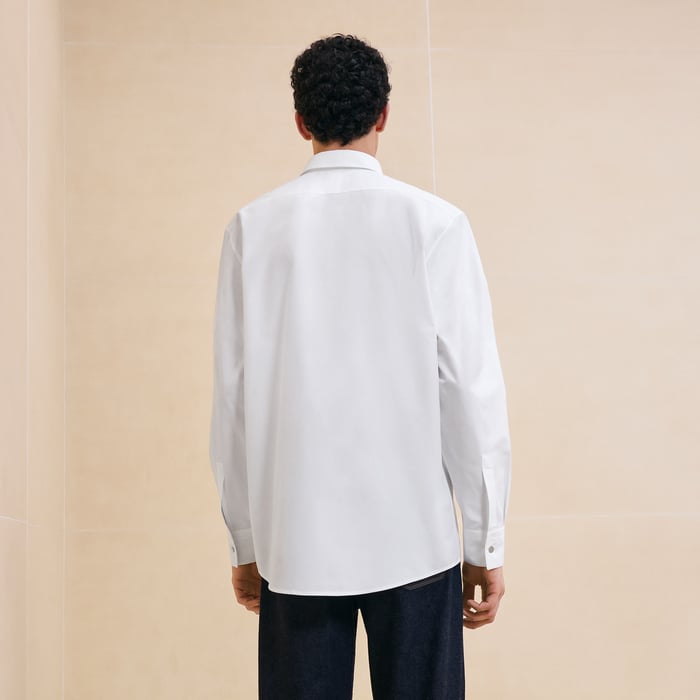Blanc "Poche a Cheval" Sporty Fit Shirt