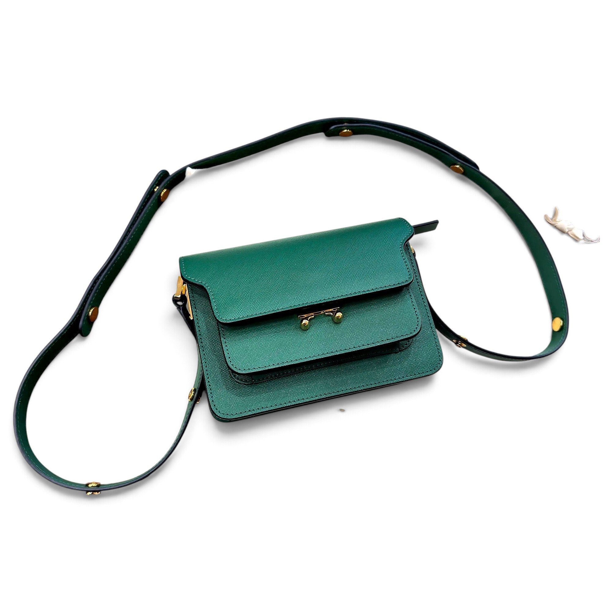 Marni Trunk leather crossbody bag