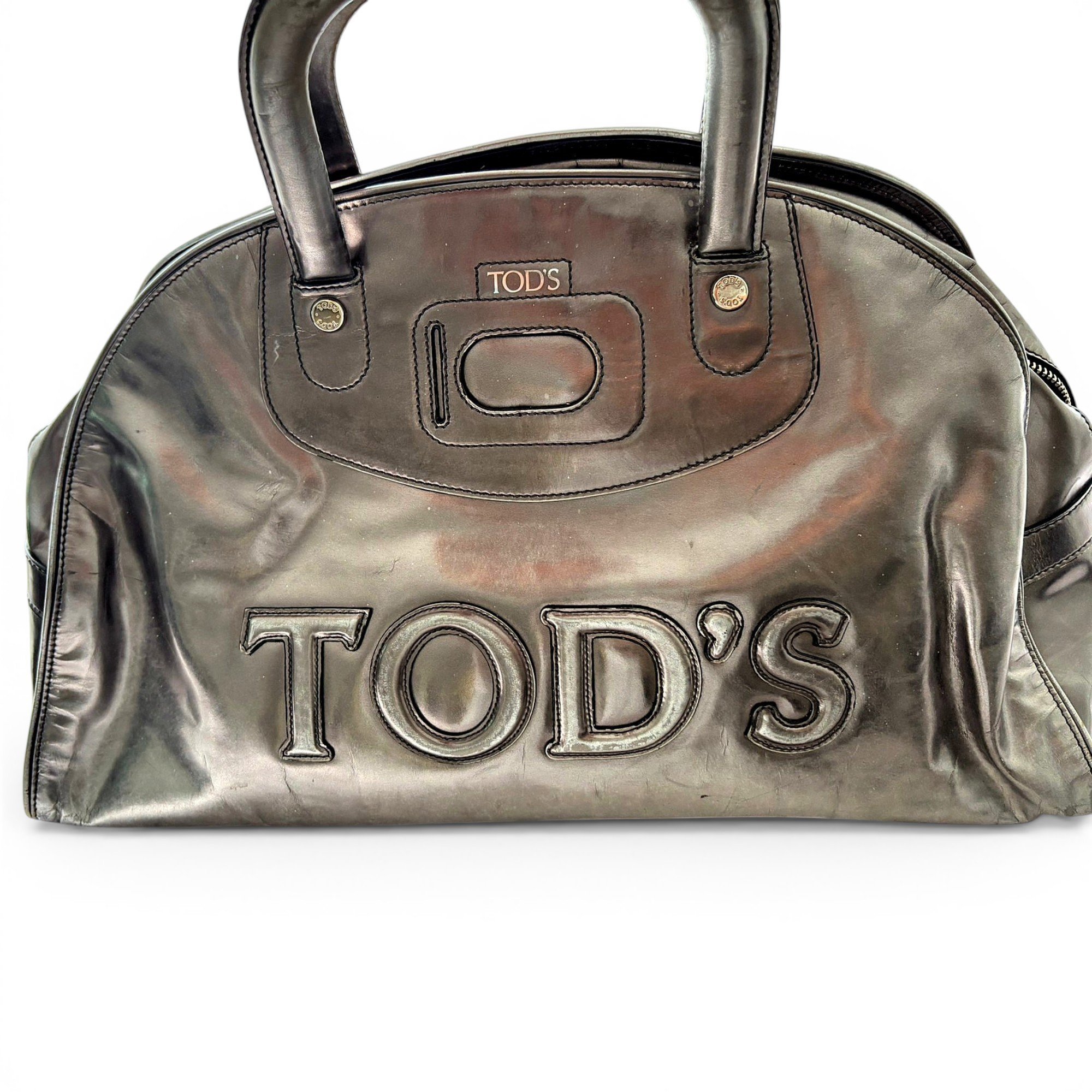 Patent leather handbag