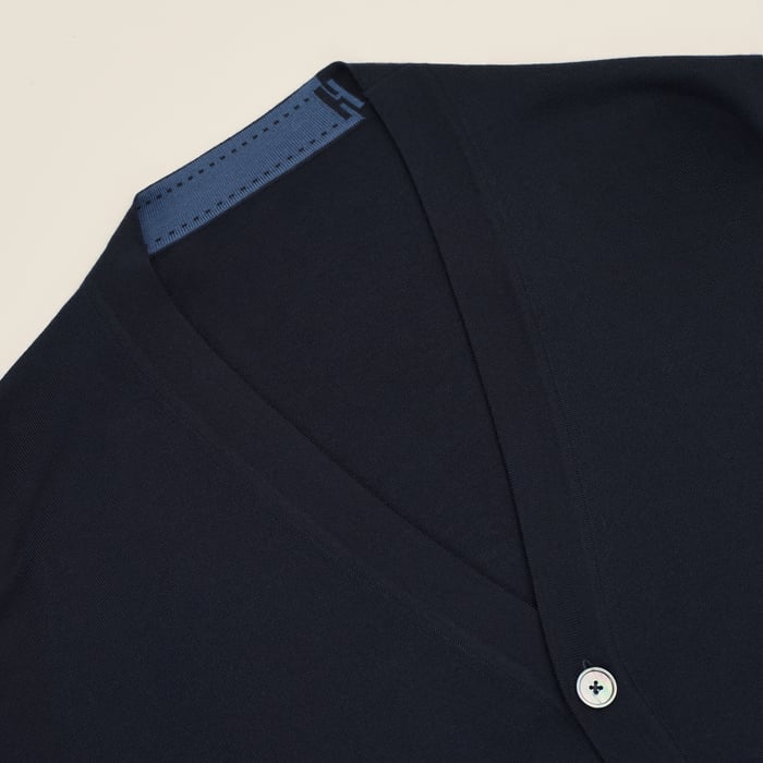 Marine "Detail H" Buttoned Cardigan