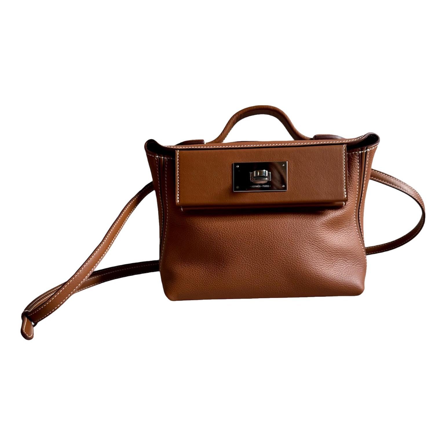 Hermes 24/24 Handbag Gold Evercolor Leather
