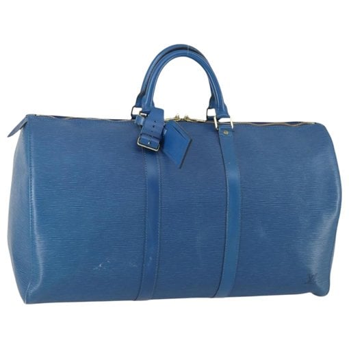 Keepall leather travel bag