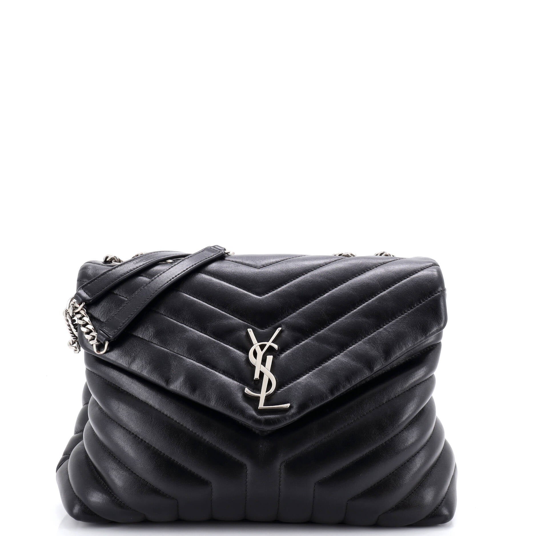 Loulou Shoulder Bag Matelasse Chevron Leather Medium