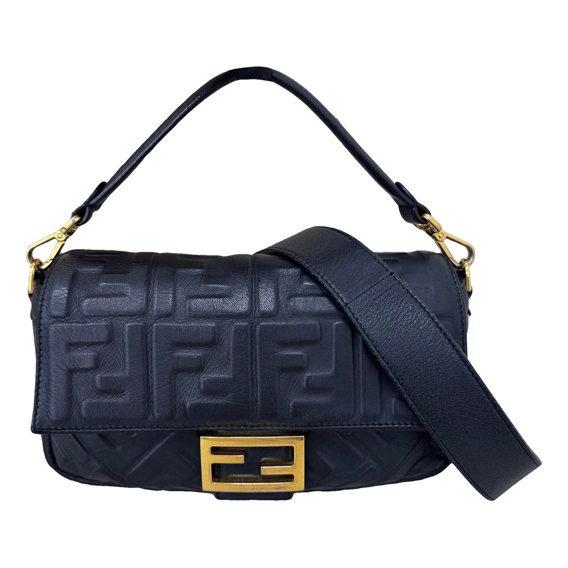 Baguette leather handbag
