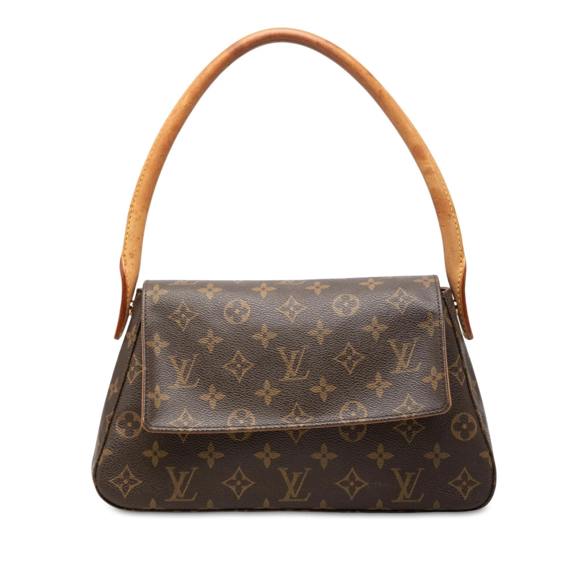 Looping leather handbag