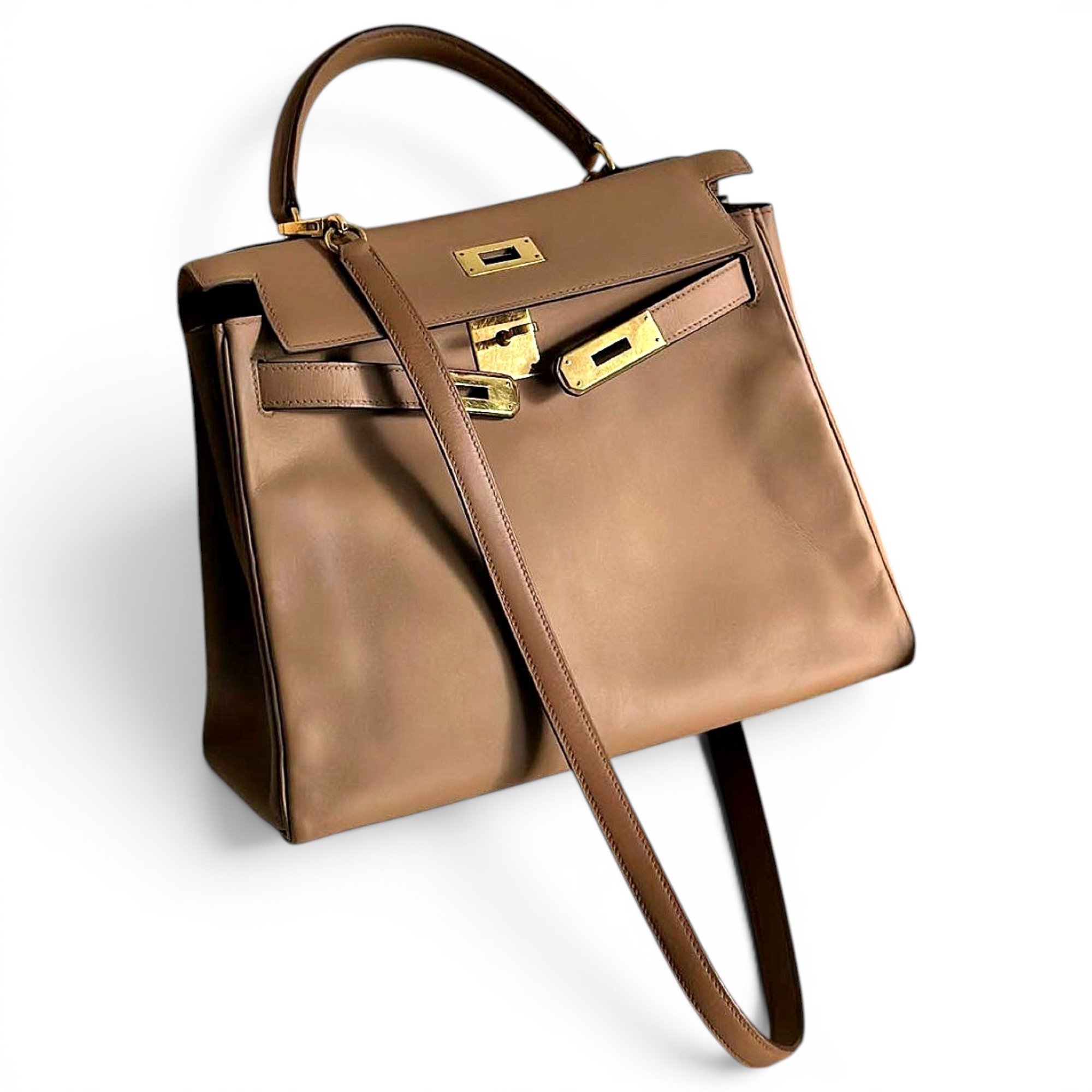 Hermes Kelly 28 Handbag Beige