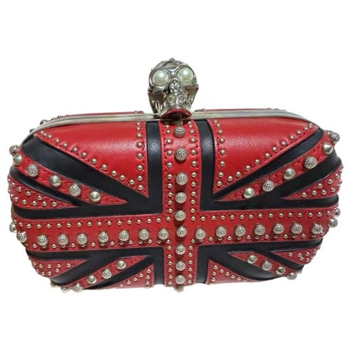 Skull leather handbag