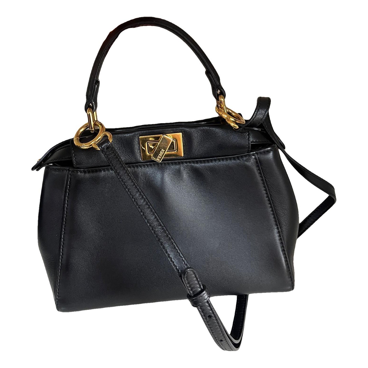 Peekaboo leather handbag
