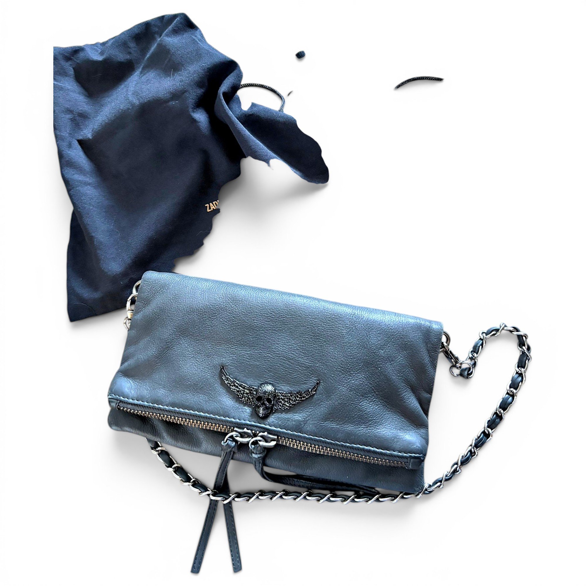 Rock leather crossbody bag
