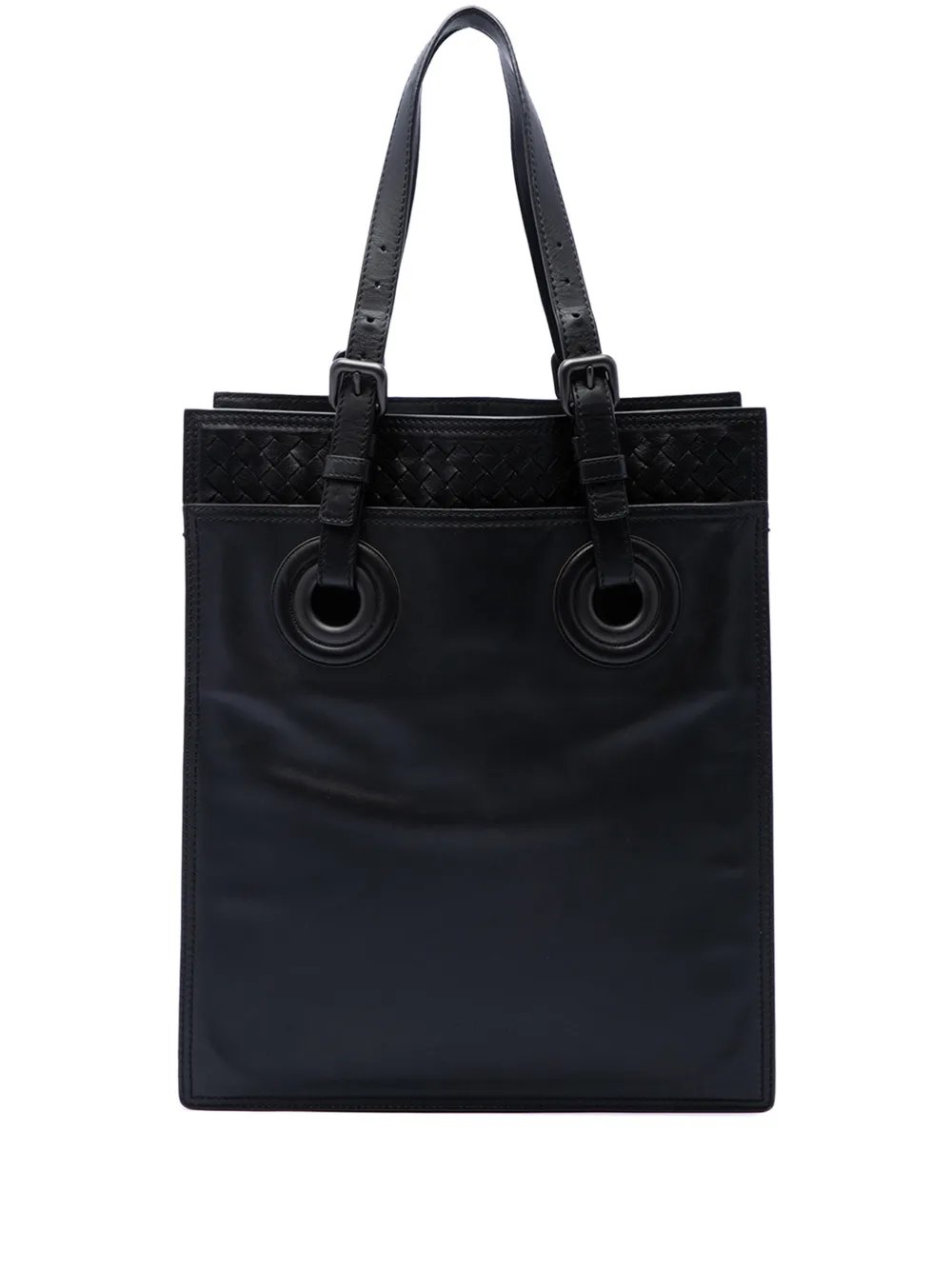 2012-2026 Intrecciato Trimmed Leather Oculus Tote satchel