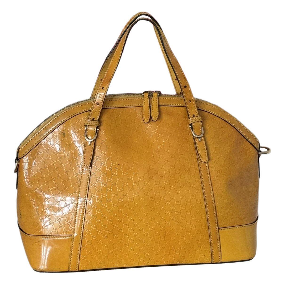 Ophidia Dome Top Handle patent leather handbag