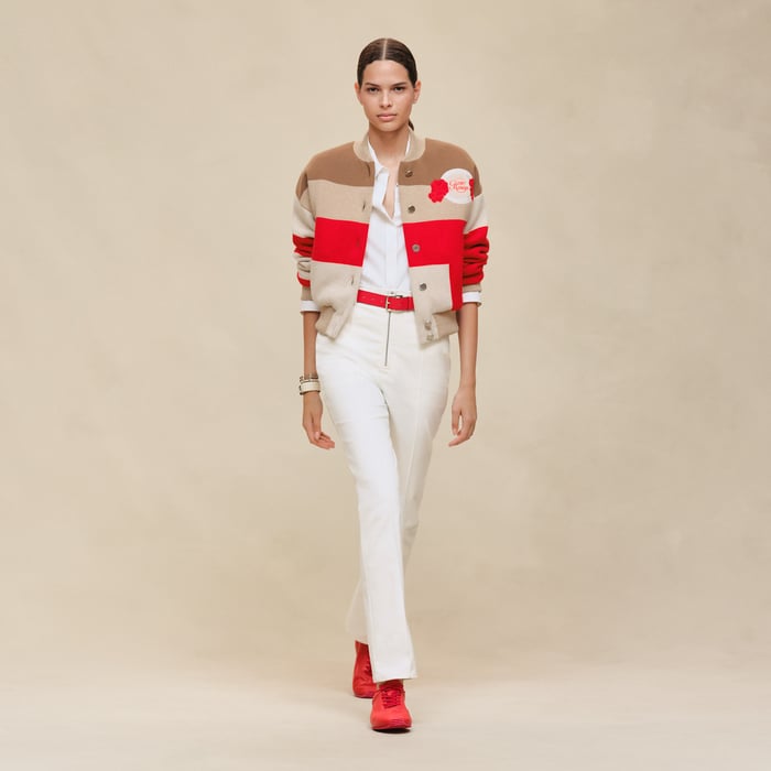 Beige Amande "Grand Manege" Quilted Jacket
