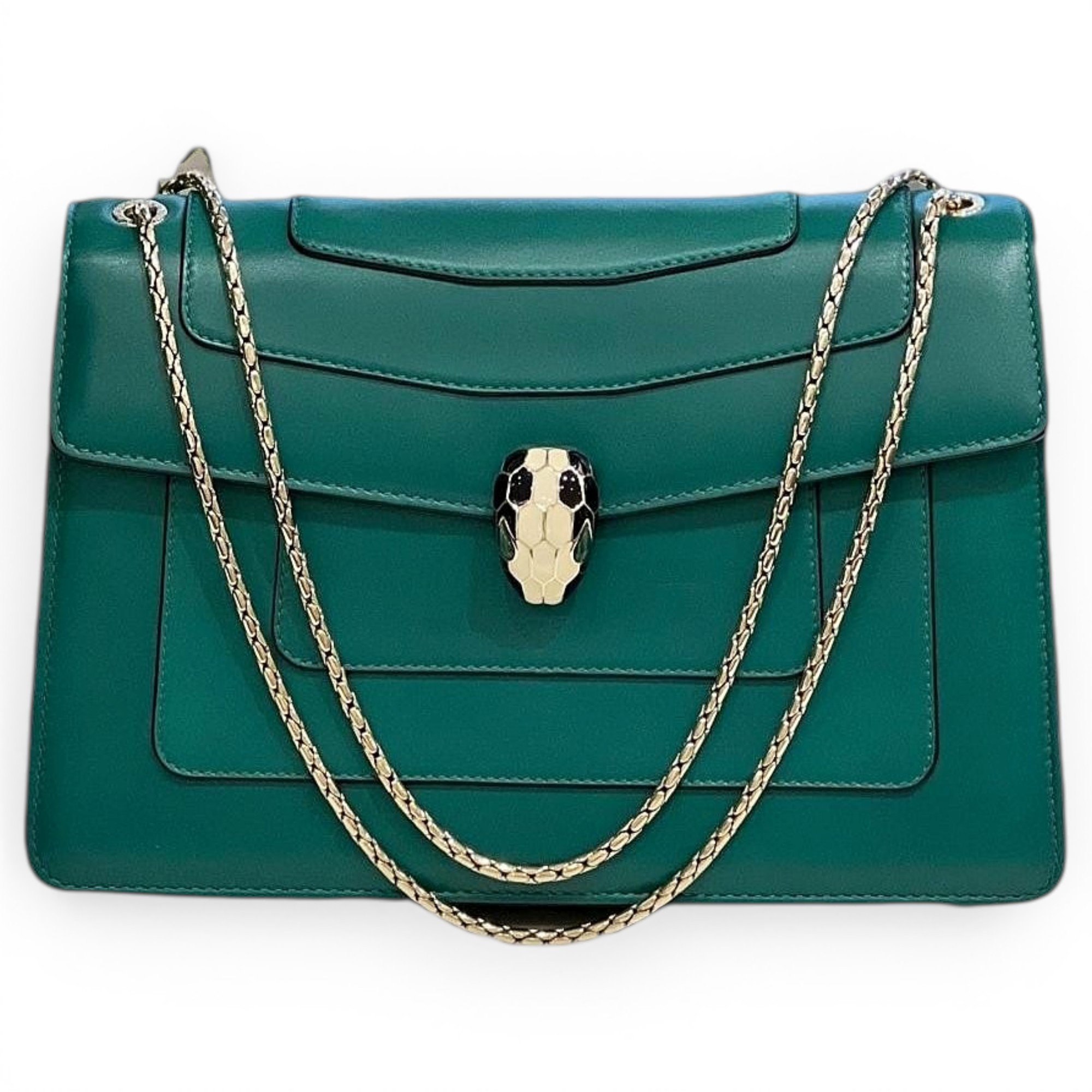 Serpenti leather handbag
