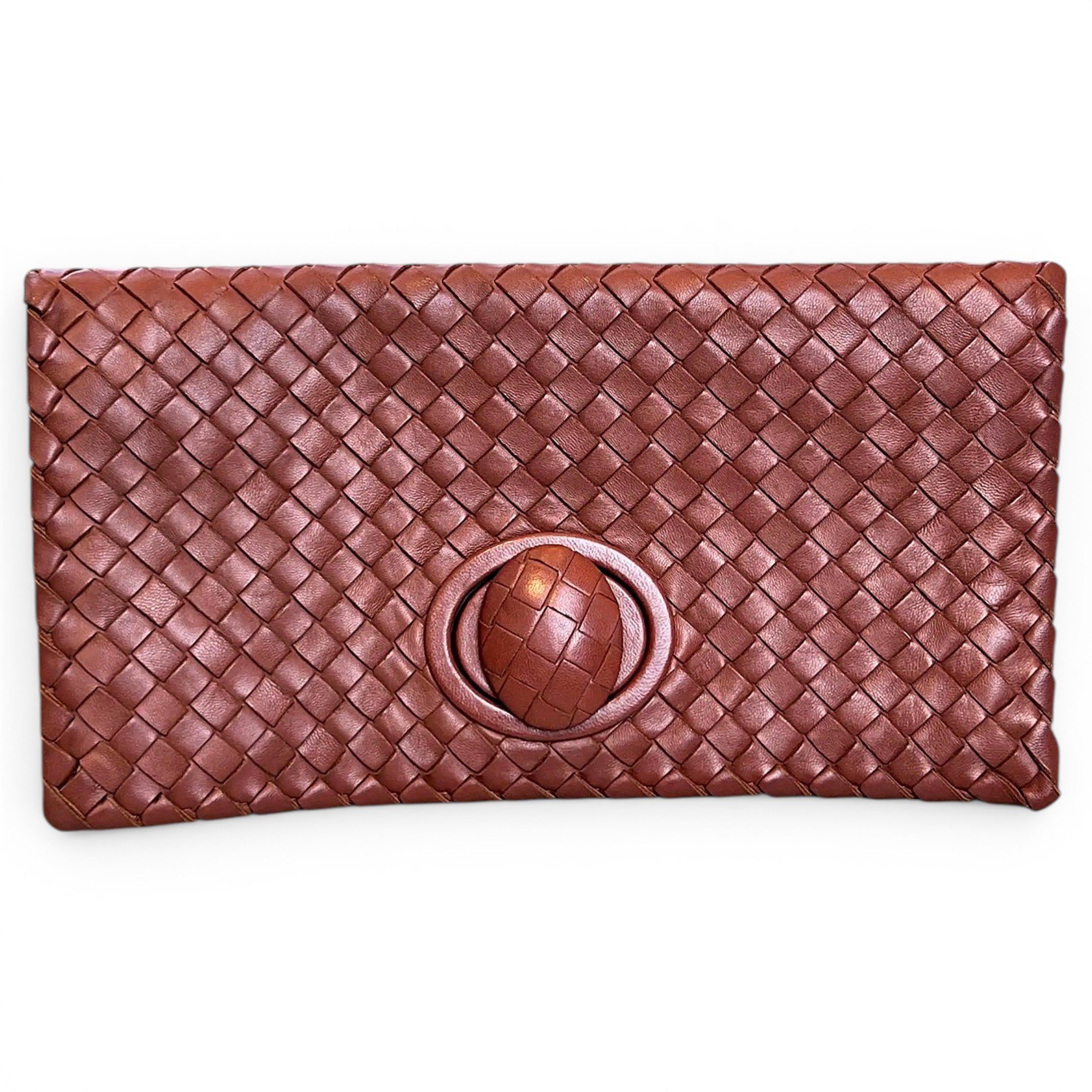 Leather clutch bag