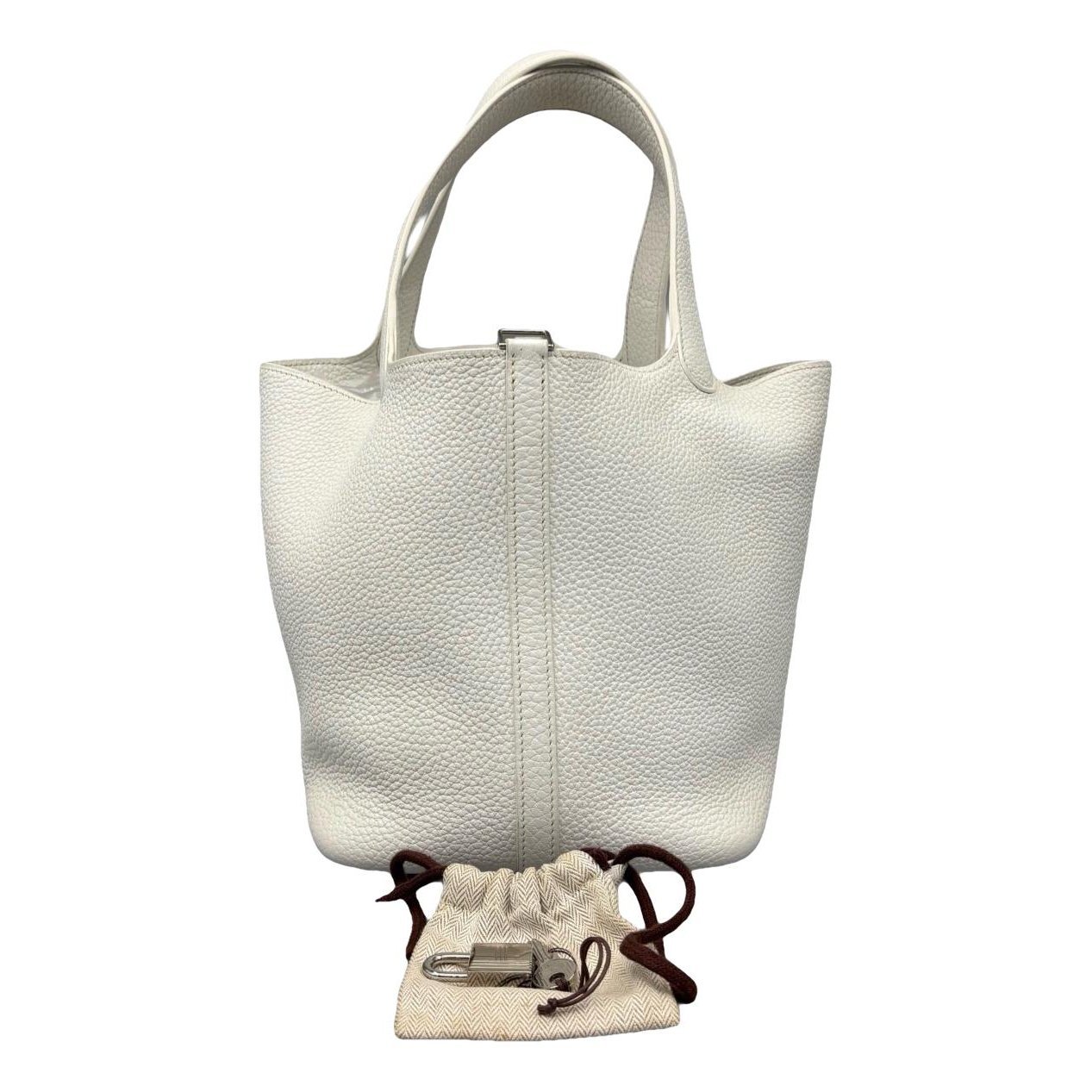 Picotin leather tote