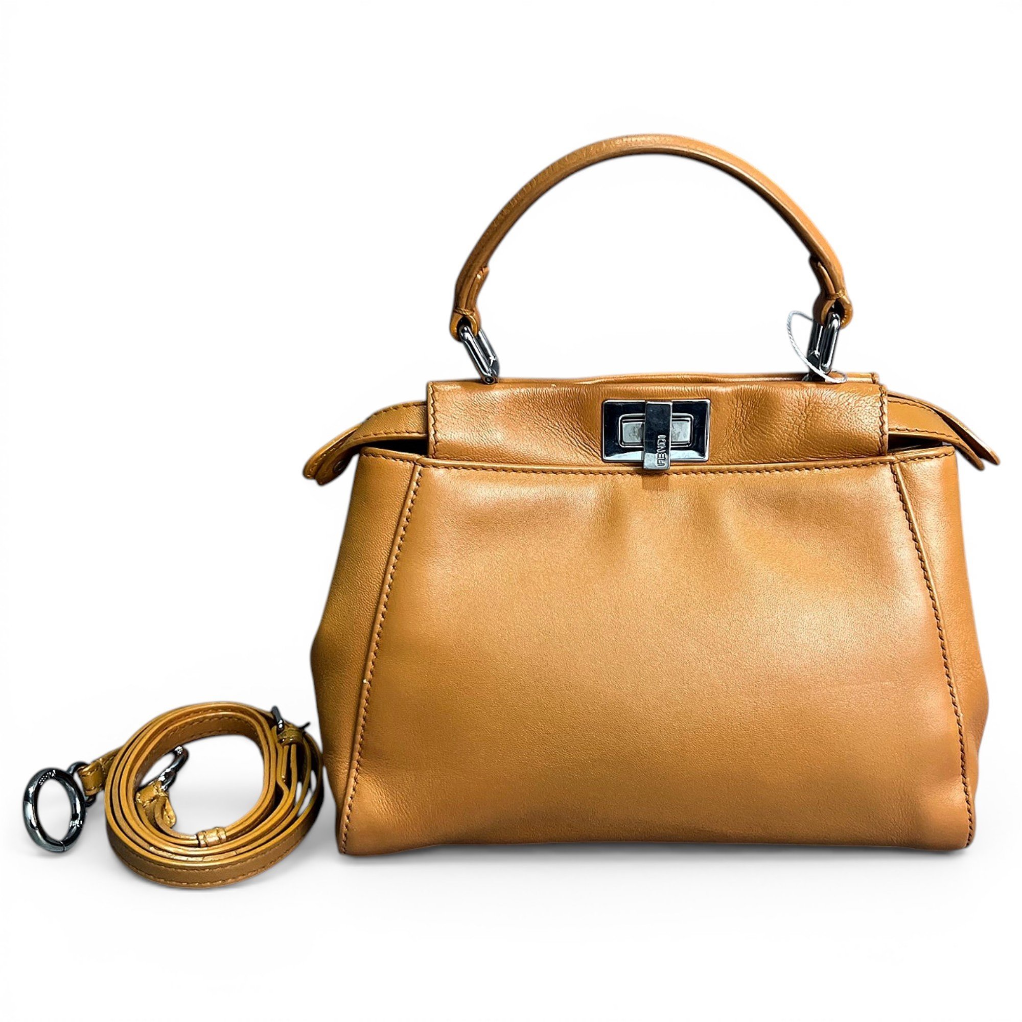 Peekaboo leather handbag