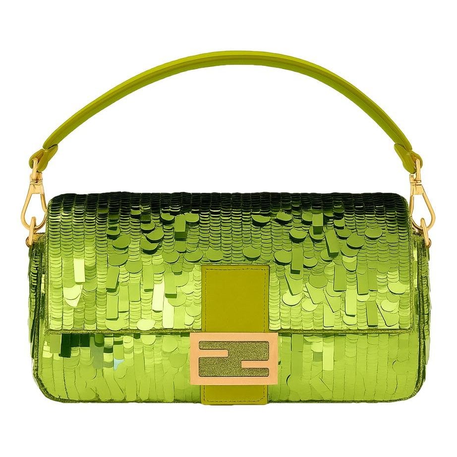 Baguette glitter handbag
