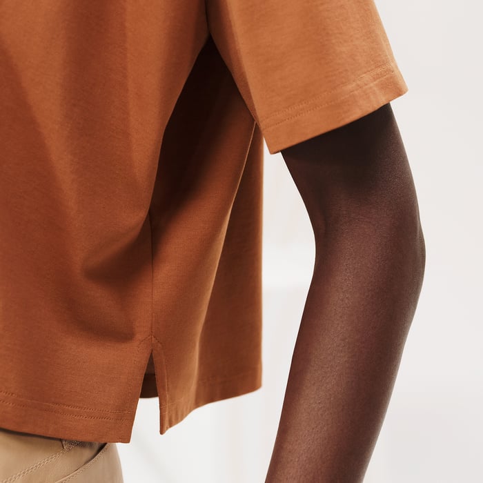 Marron Alezan "Les Clefs" Cropped T-shirt