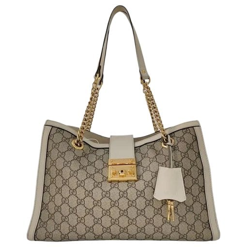 Padlock leather handbag