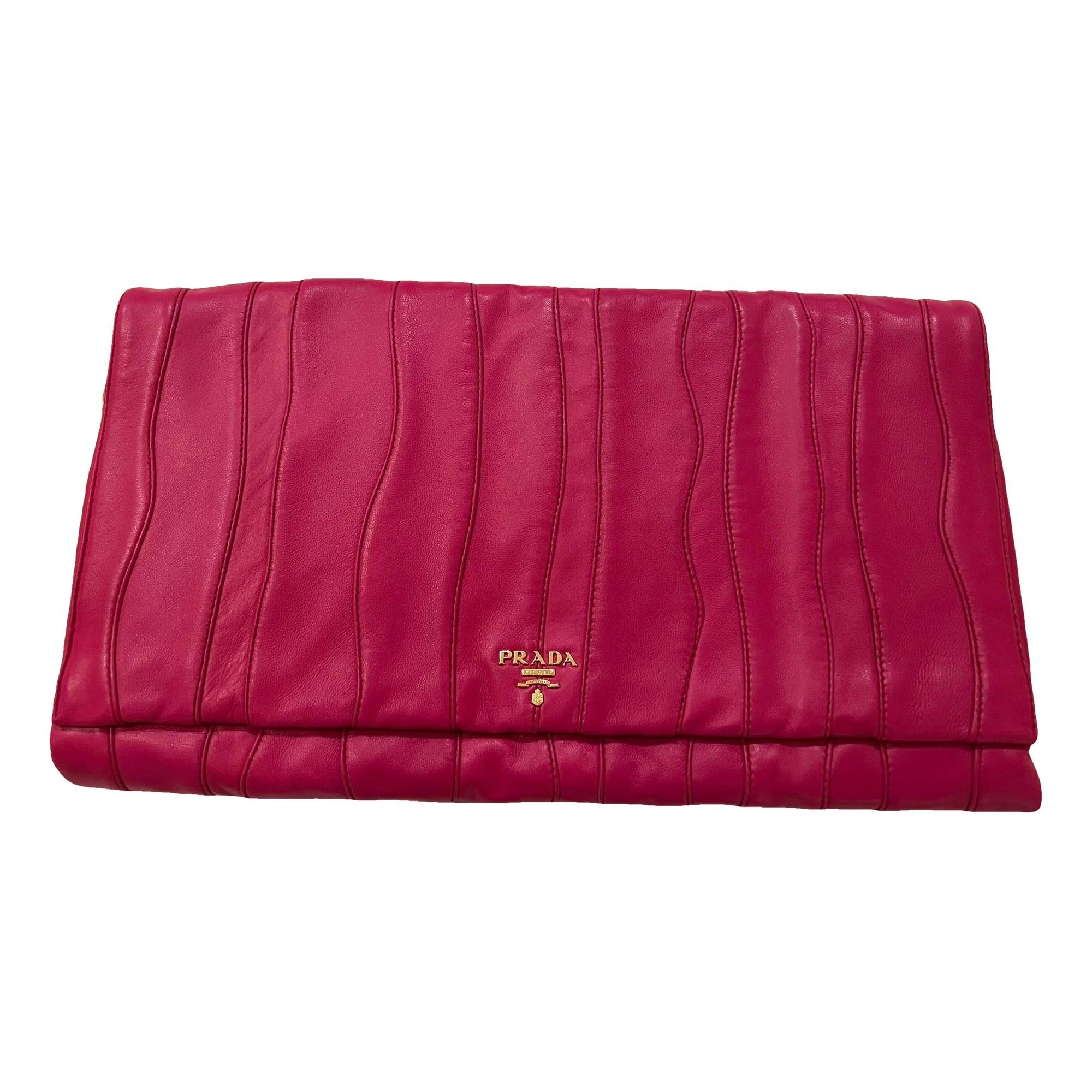 Leather clutch bag
