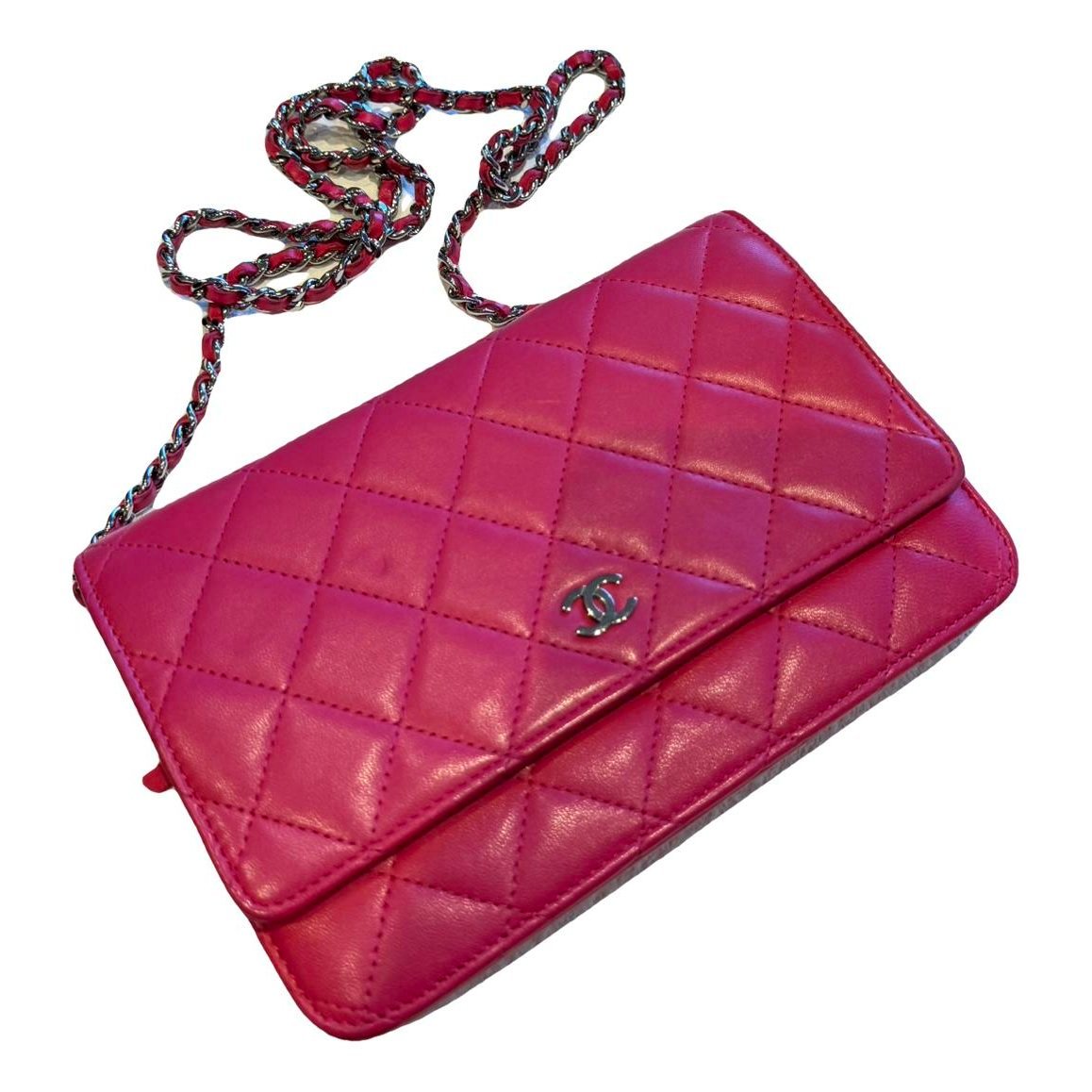 Leather clutch bag