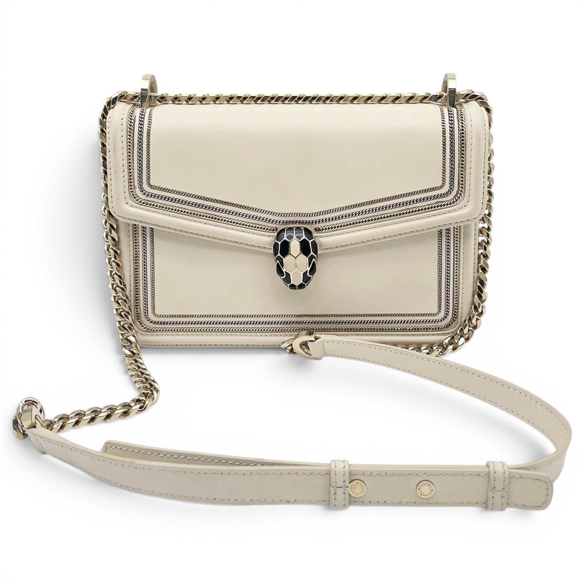 Serpenti leather handbag