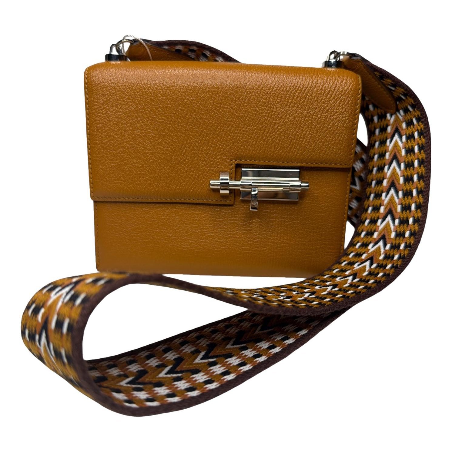 Hermes Verrou 21 Strap Handbag Sesame Chèvre Mysore Leather 2020