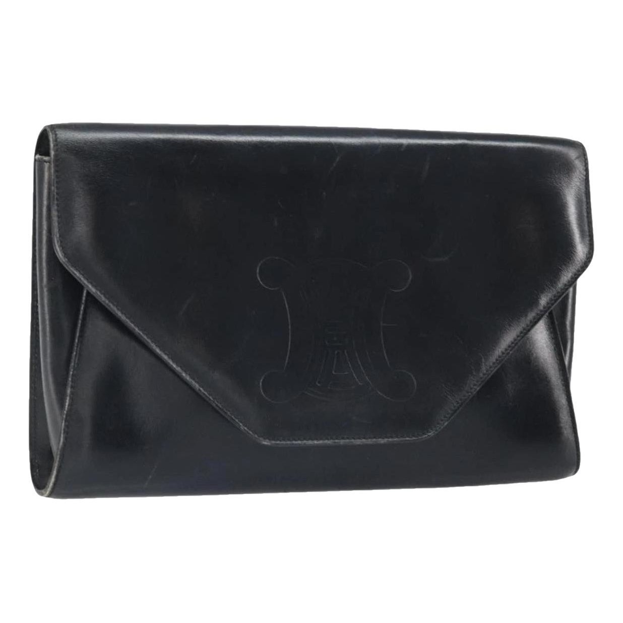 Leather clutch bag