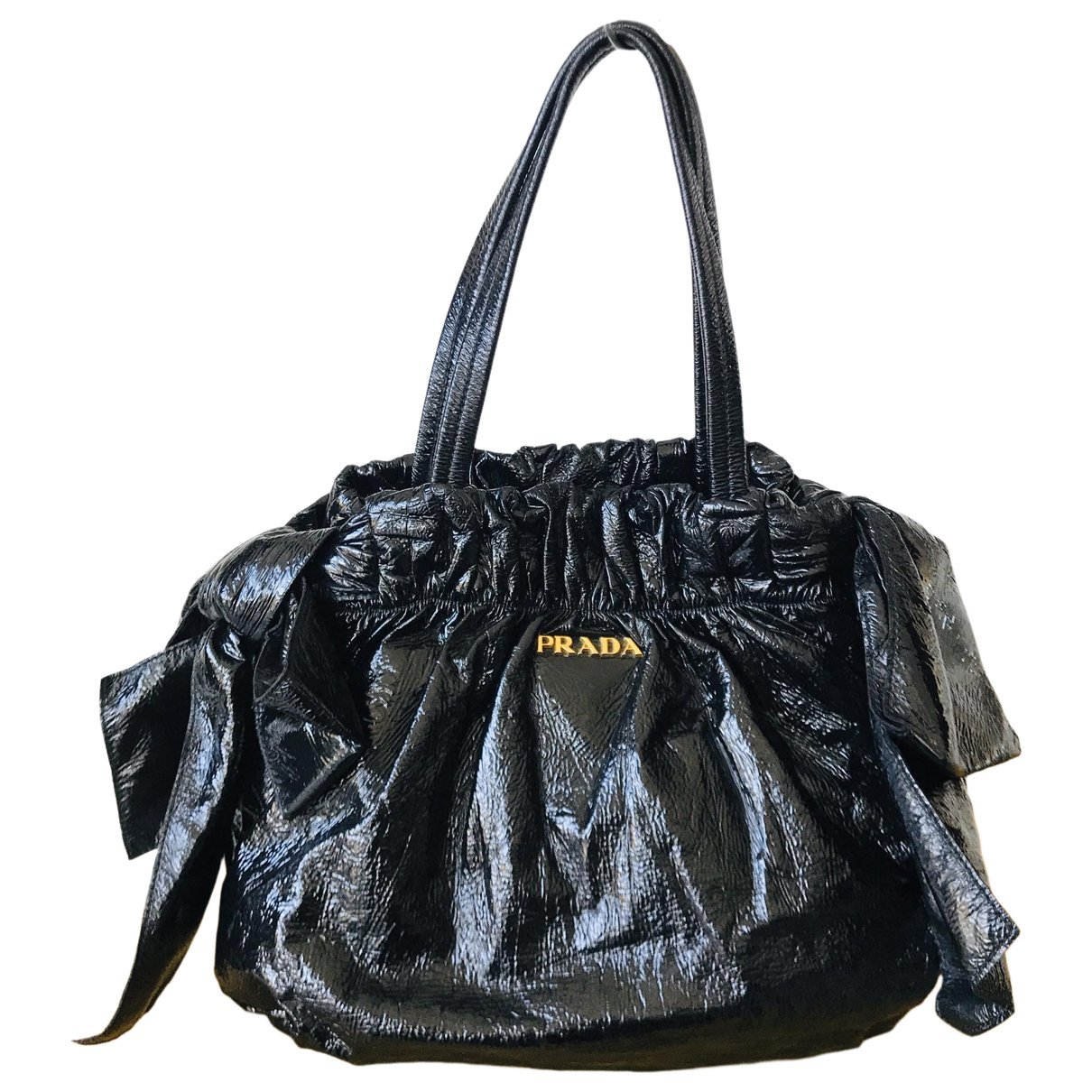 Bowling leather handbag