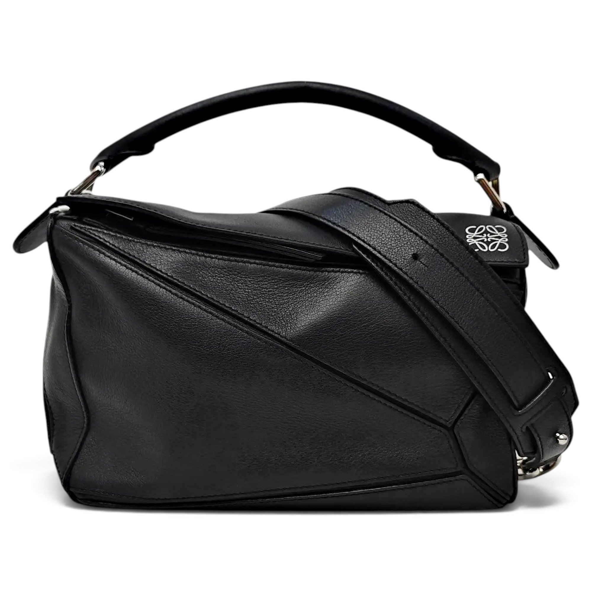 Puzzle leather handbag