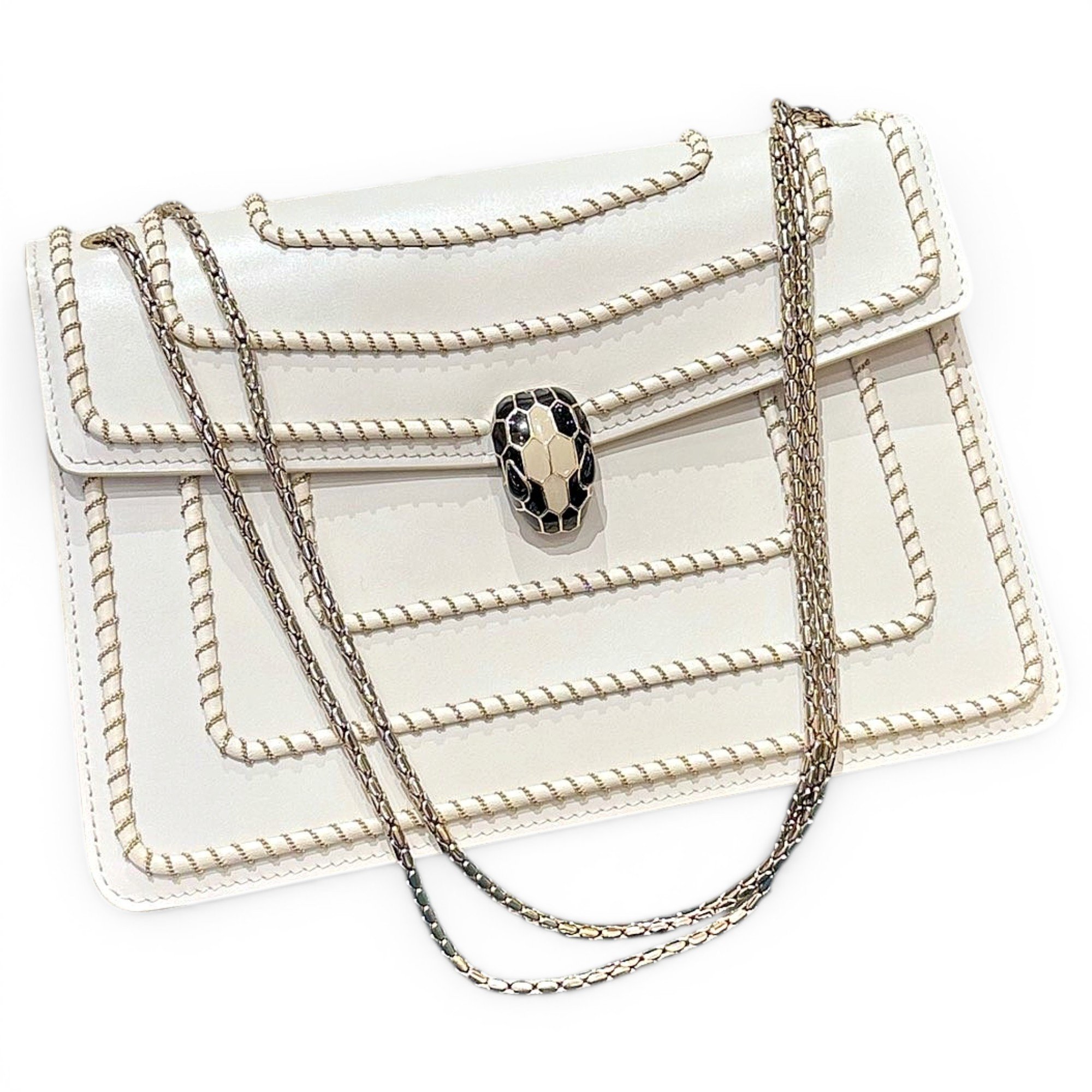 Serpenti leather handbag