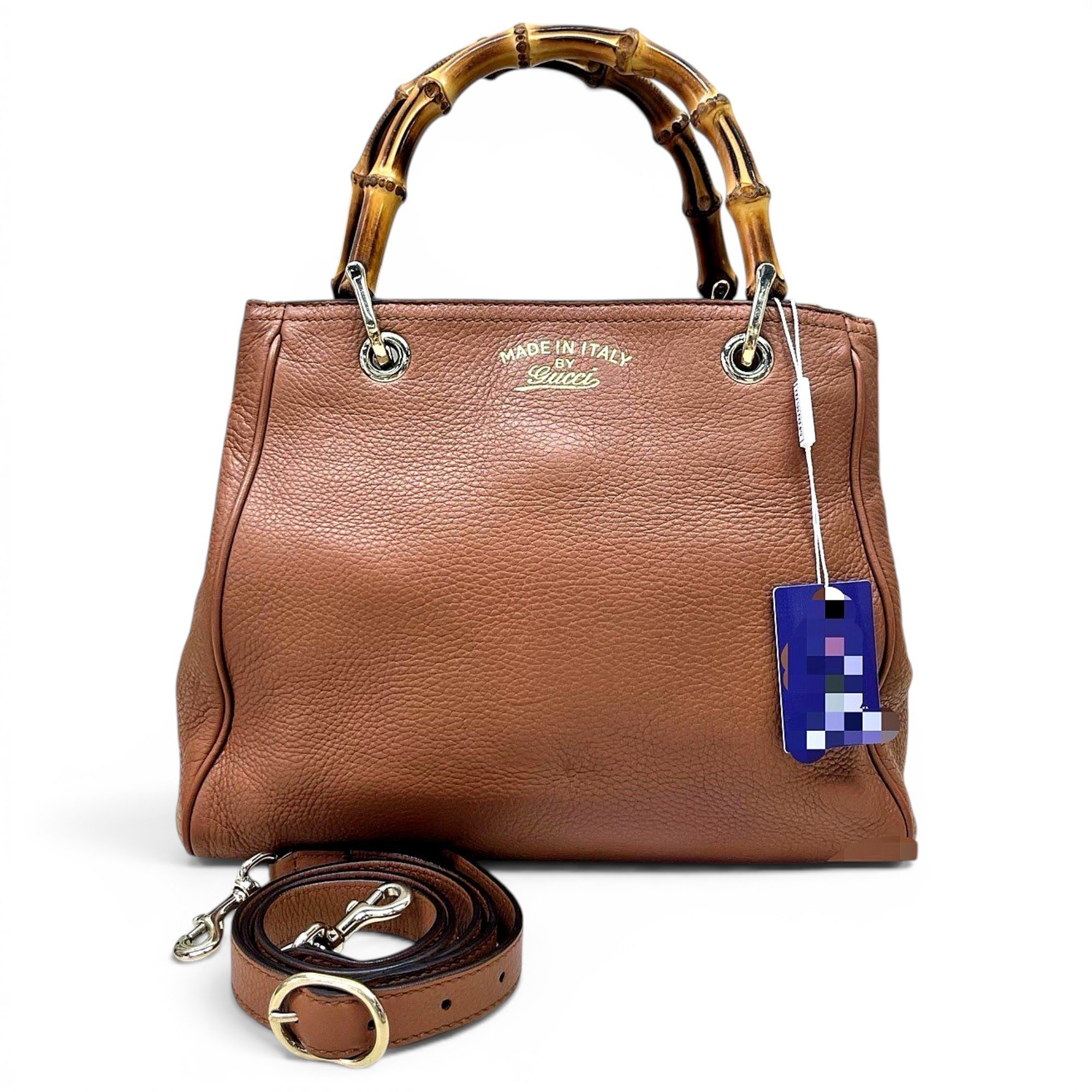 Bamboo leather handbag
