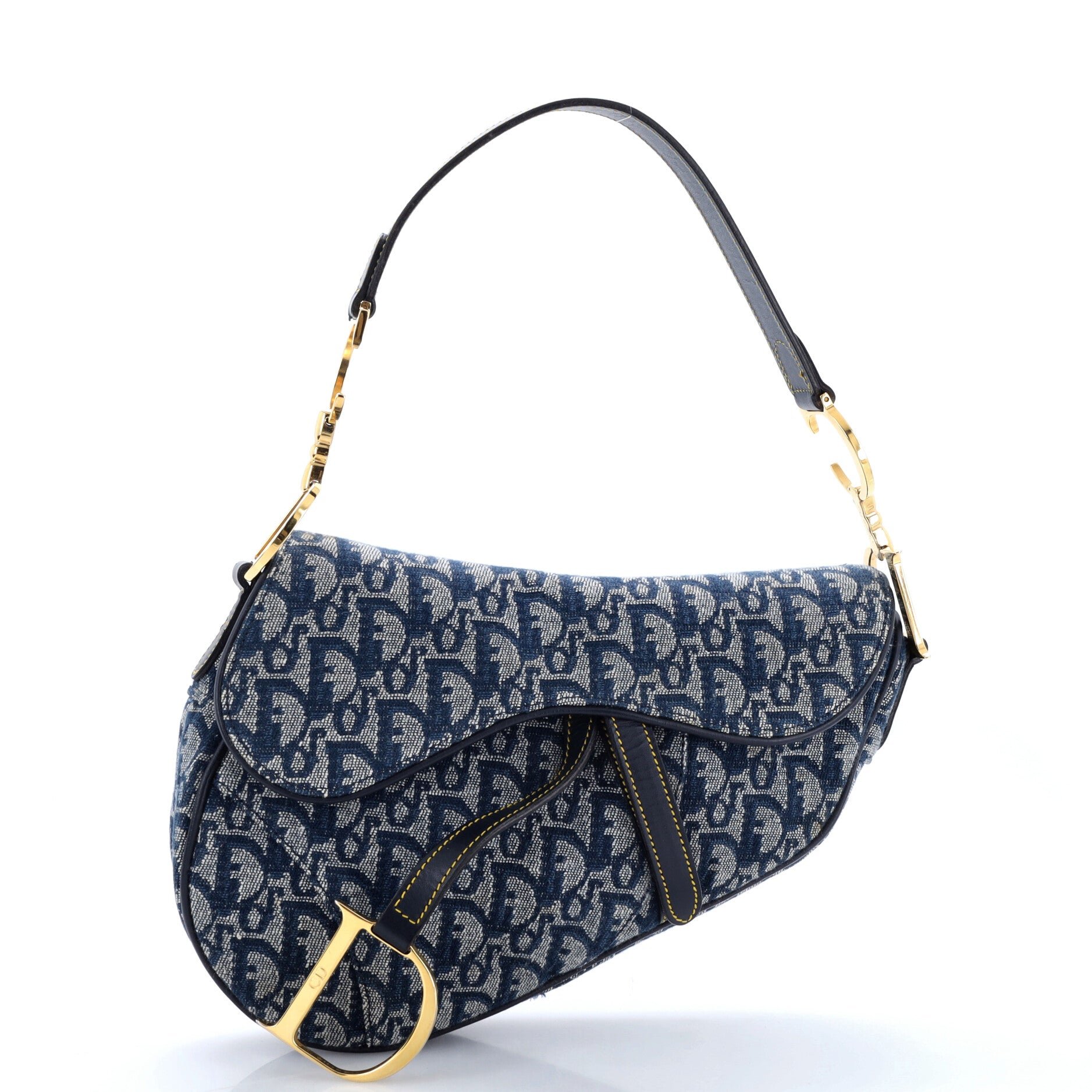 Vintage Saddle Bag Diorissimo Canvas Medium