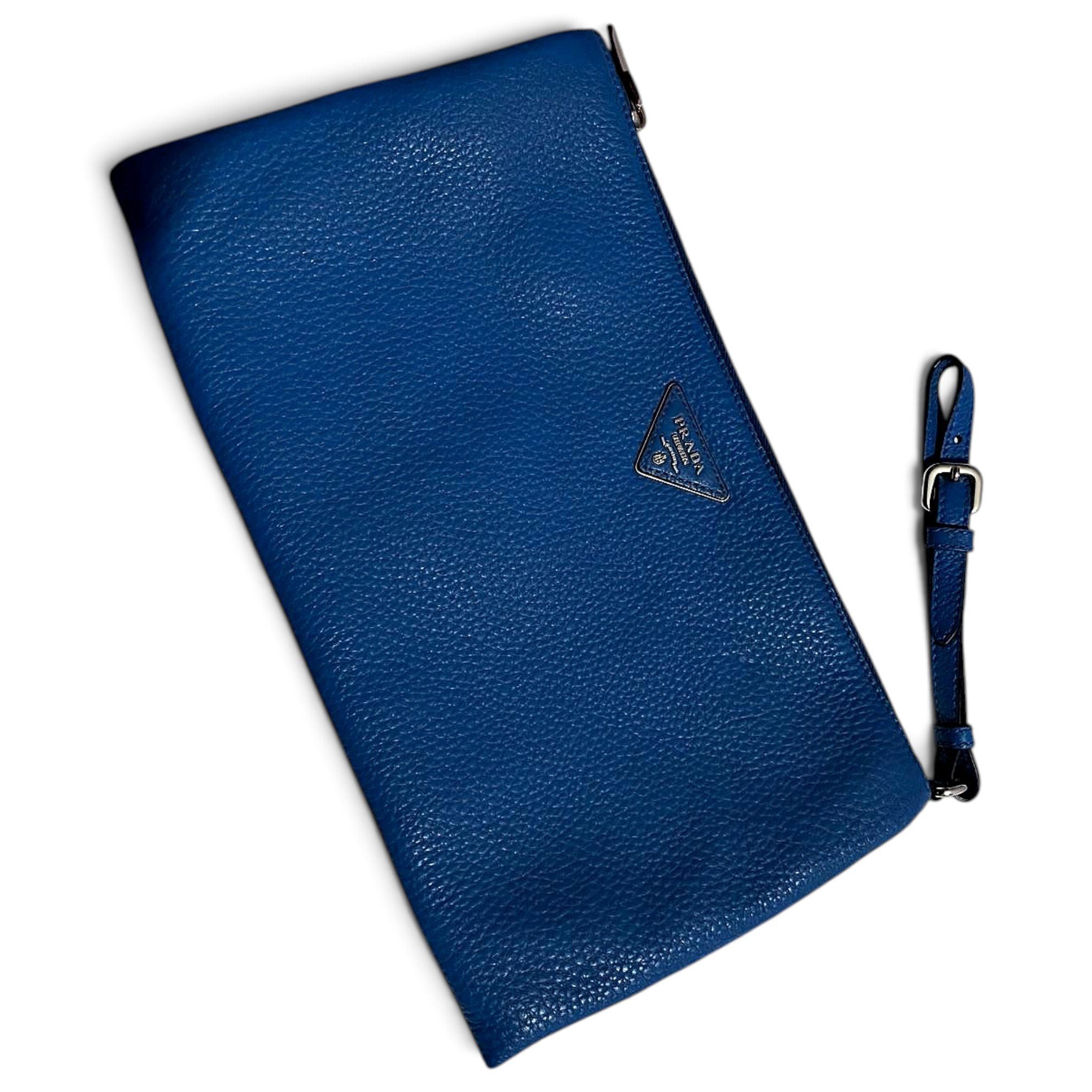 Leather clutch bag