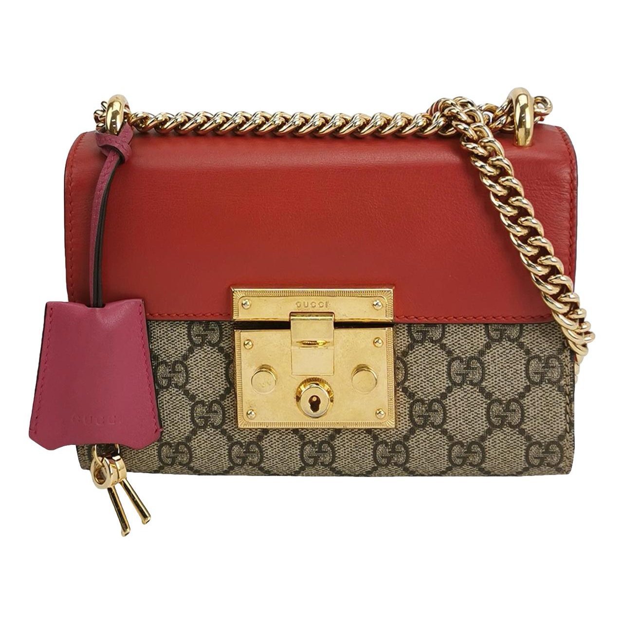 Padlock leather handbag
