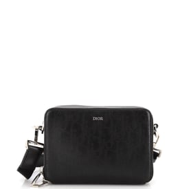Dior Double Zip Crossbody Pouch Oblique Galaxy Leather