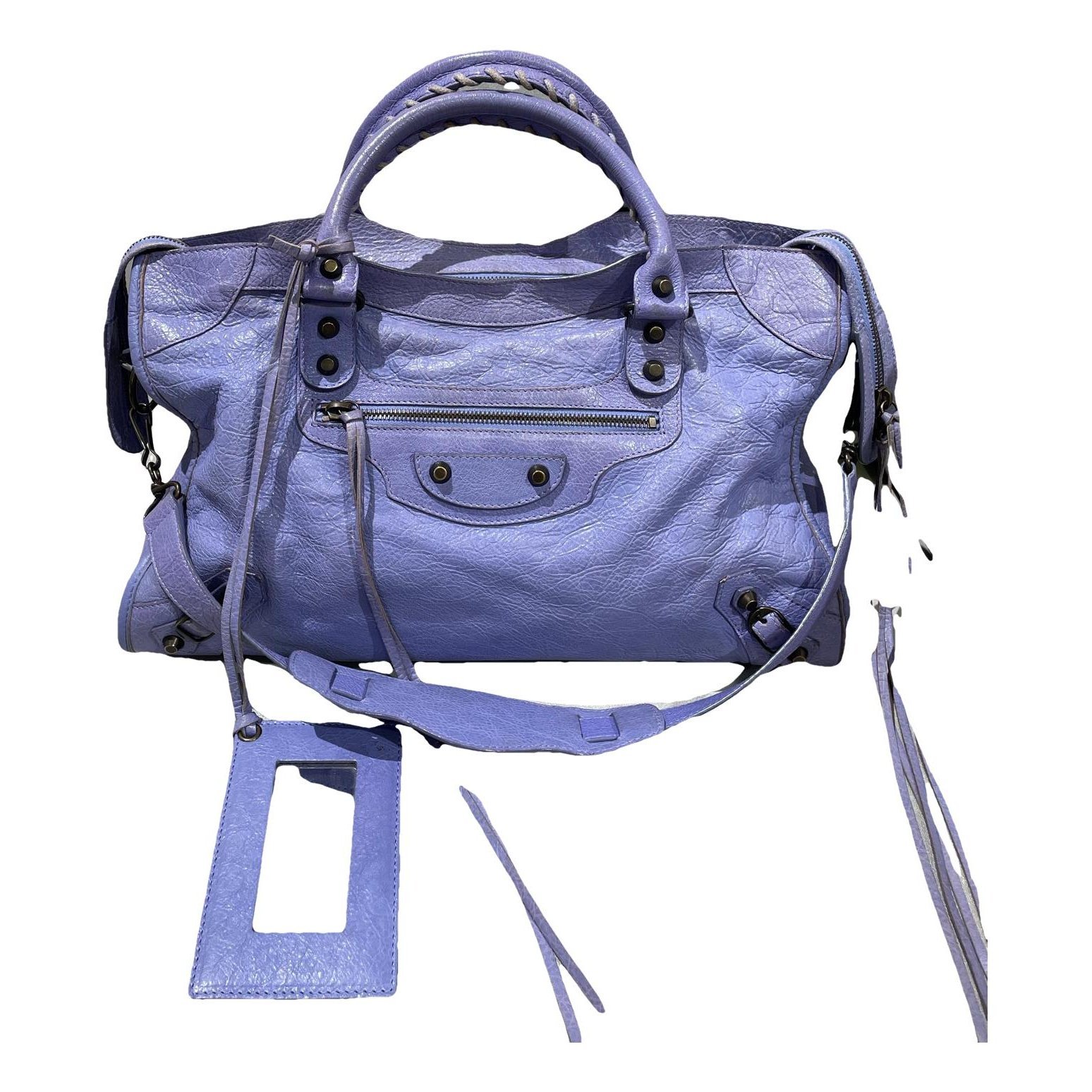 City leather handbag