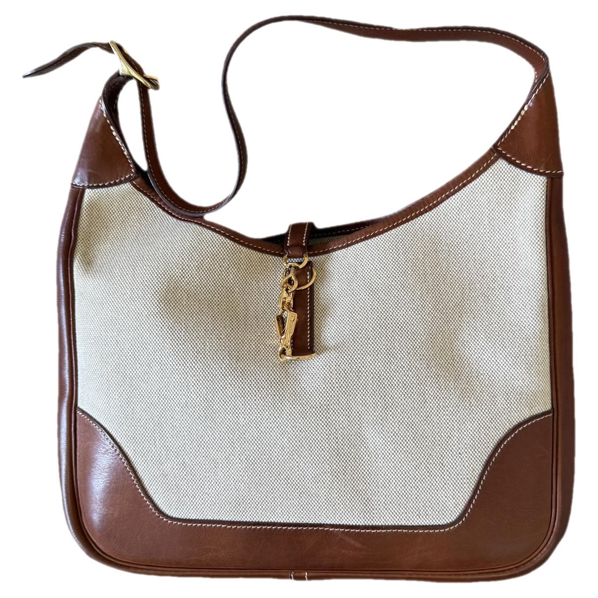 Trim leather handbag