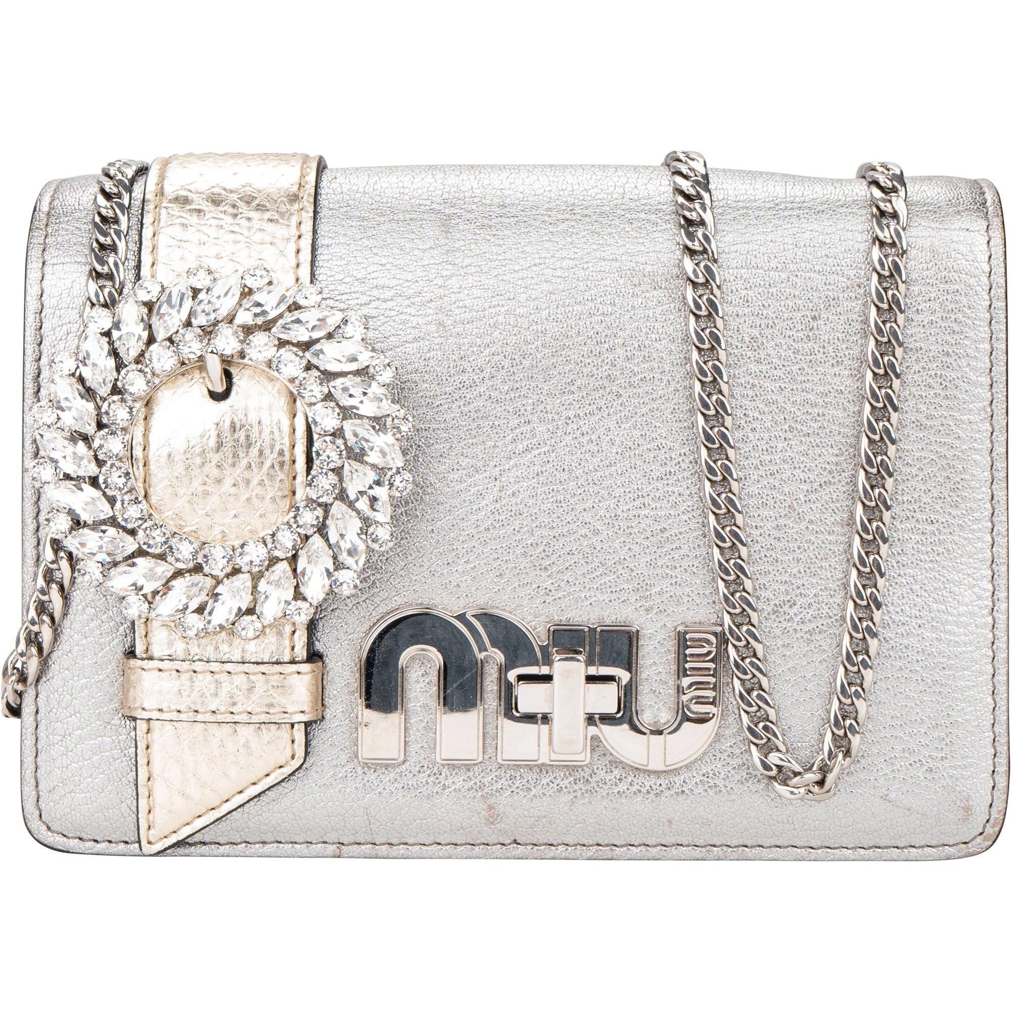 My Miu leather handbag