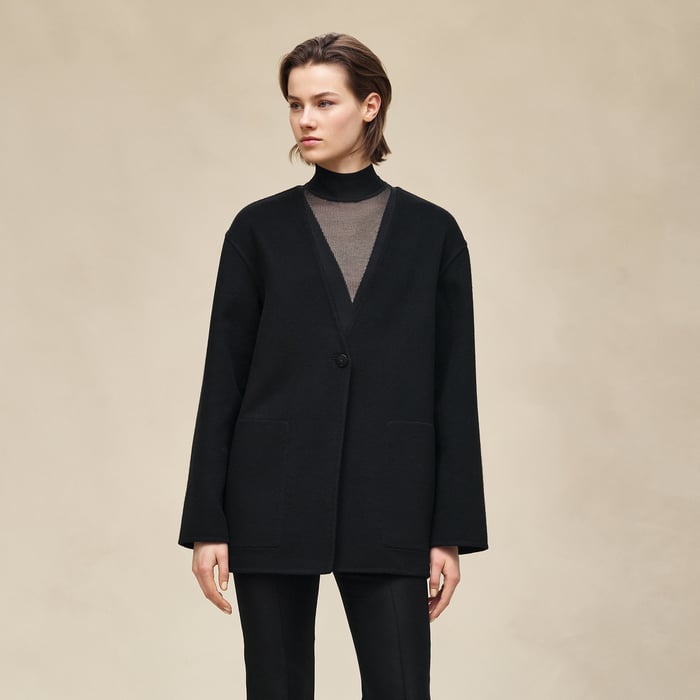 Noir Trench Modular Cashmere Coat