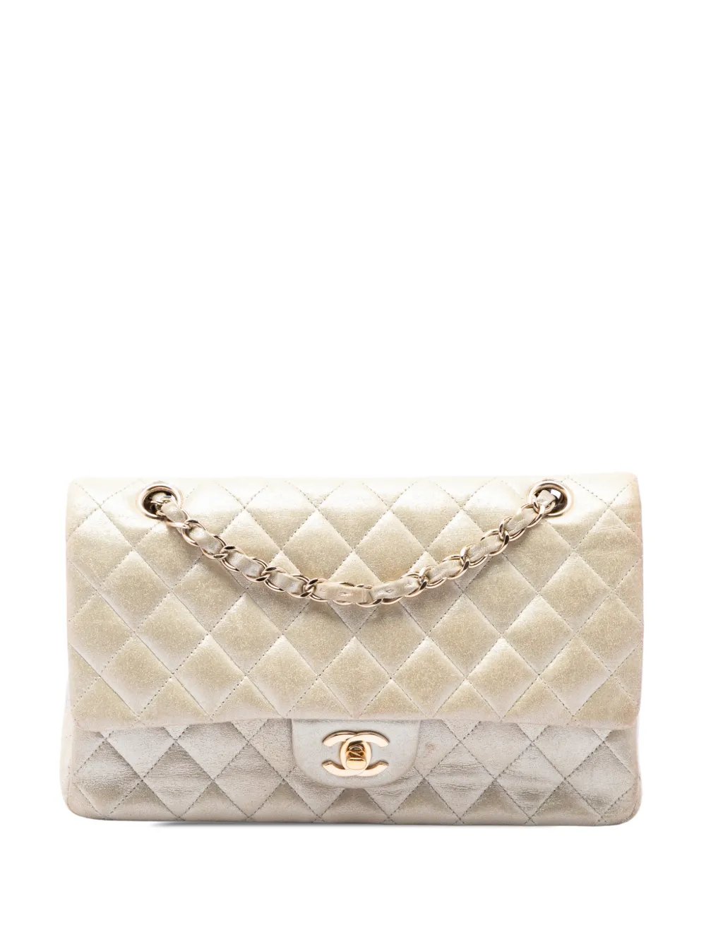 2011 Medium Classic Iridescent Calfskin Double Flap shoulder bag