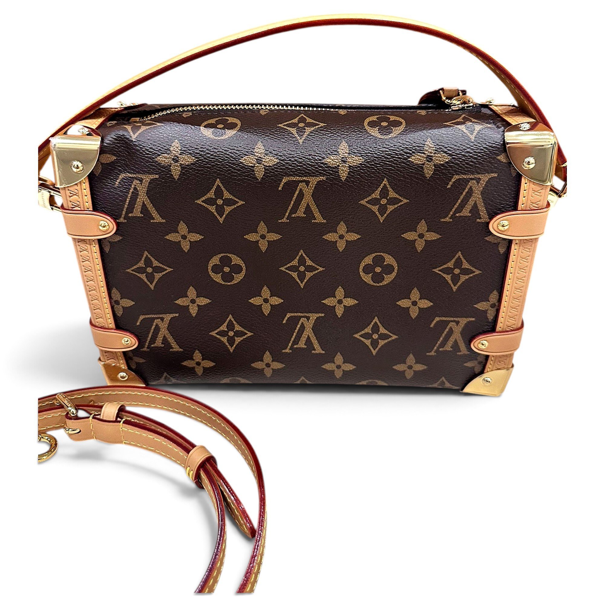 Side Trunk leather handbag