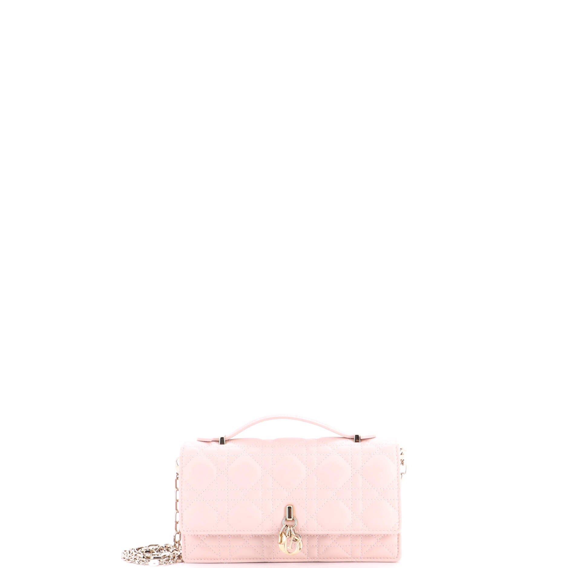 My Dior Top Handle Flap Bag Cannage Quilt Lambskin Mini